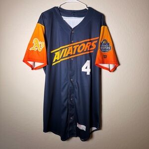 Las Vegas Aviators 2019 Inaugural Season Game Worn Mikey White Jersey Sz 46 MILB